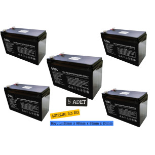 ttec 12V 12Ah BASE Bakımsız Kuru Akü 5 Adet ttec 12V 12Ah BASE Bakımsız Kuru Akü 5 Adet